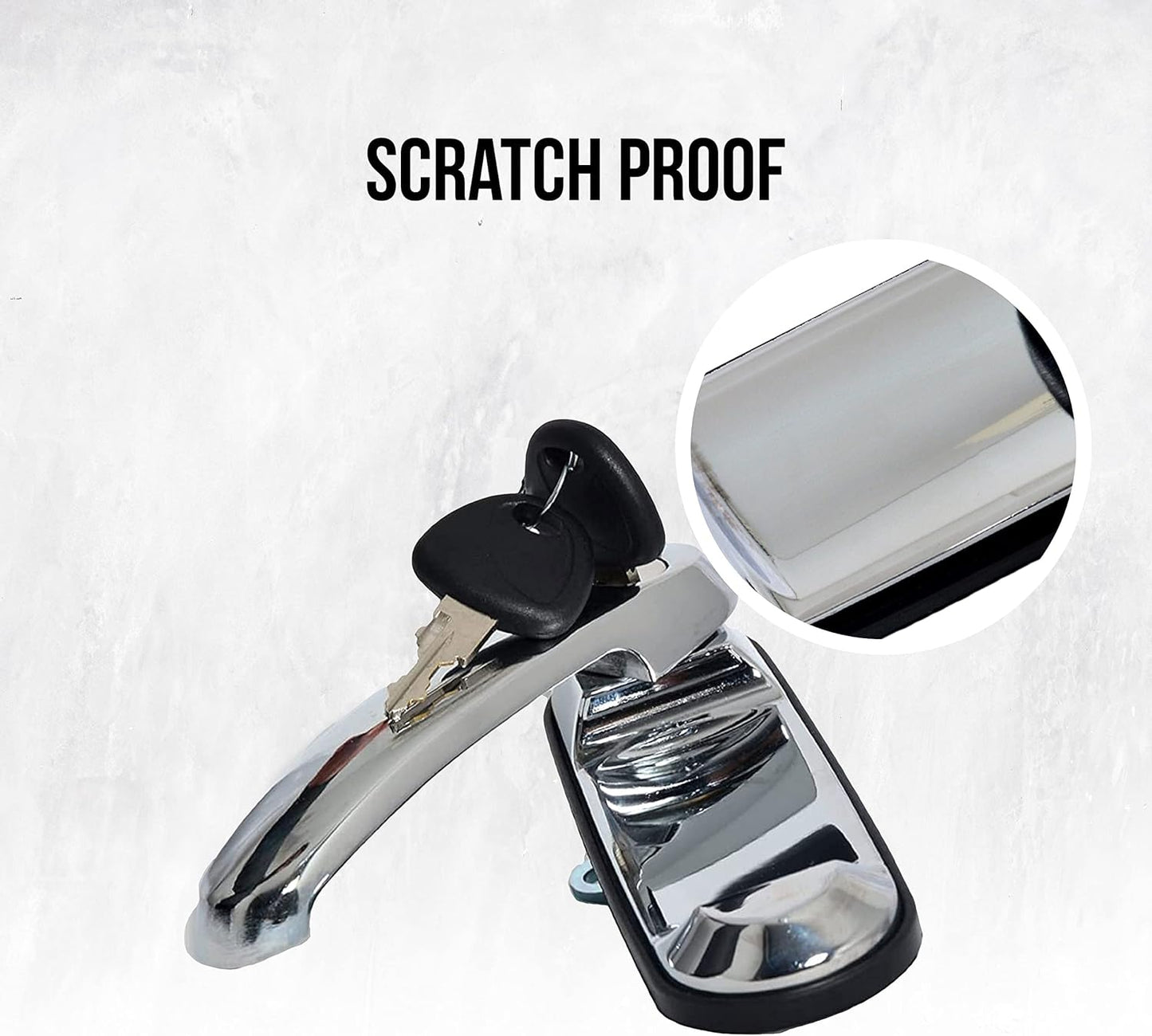 ROXFORM Stainless Steel Hardtop Canopy Tailgate Locking Handle - Scratch Proof and Glossy Type - Rear Door Lock Combinations - Fit for All European Trucks - Silver