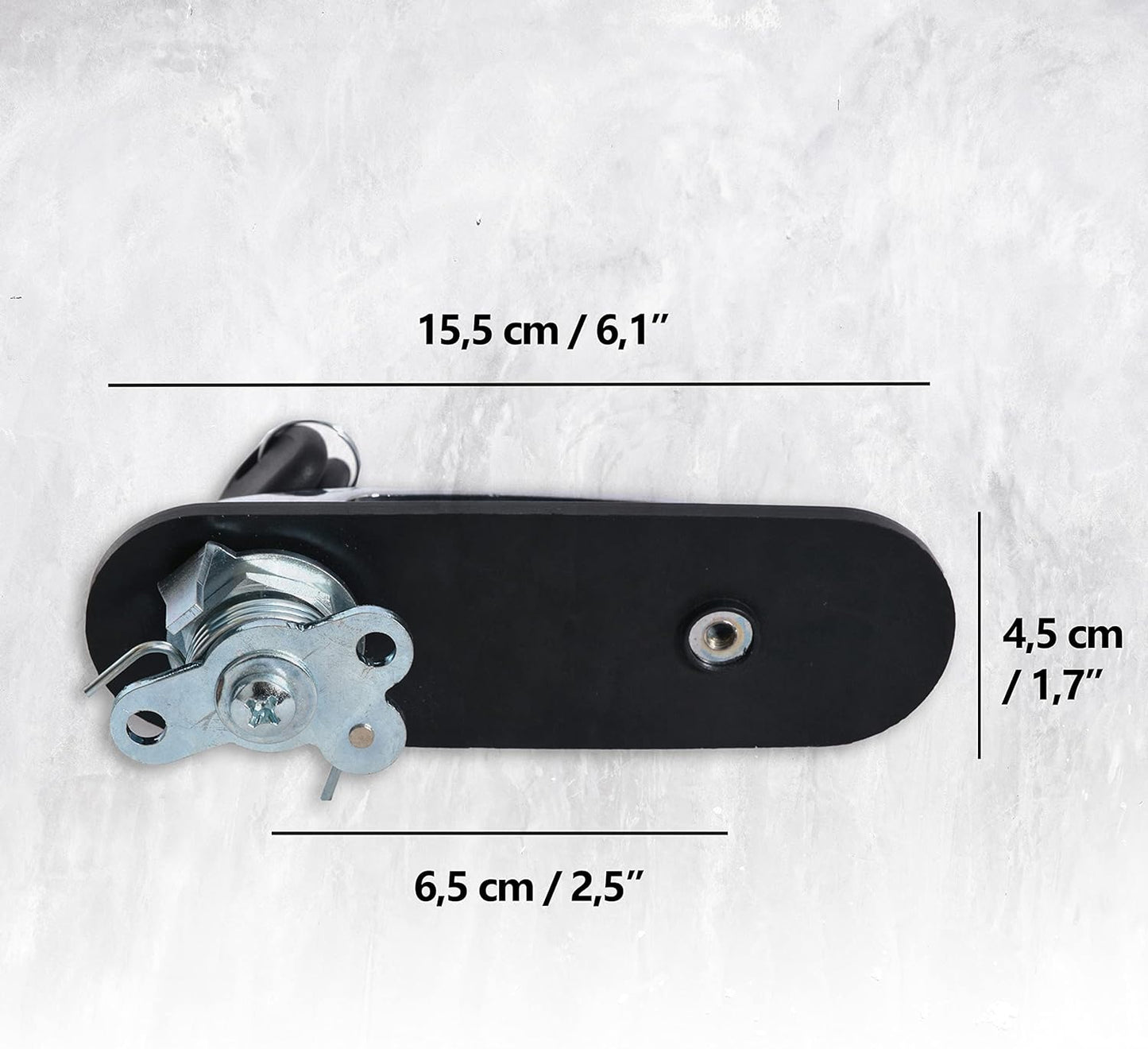 ROXFORM Stainless Steel Hardtop Canopy Tailgate Locking Handle - Scratch Proof and Glossy Type - Rear Door Lock Combinations - Fit for All European Trucks - Silver