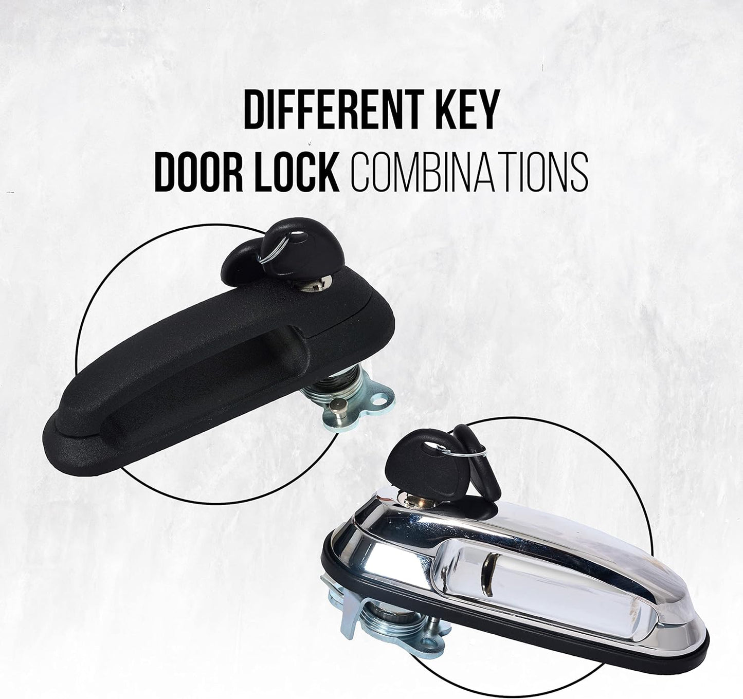 ROXFORM Stainless Steel Hardtop Canopy Tailgate Locking Handle - Scratch Proof and Glossy Type - Rear Door Lock Combinations - Fit for All European Trucks - Silver