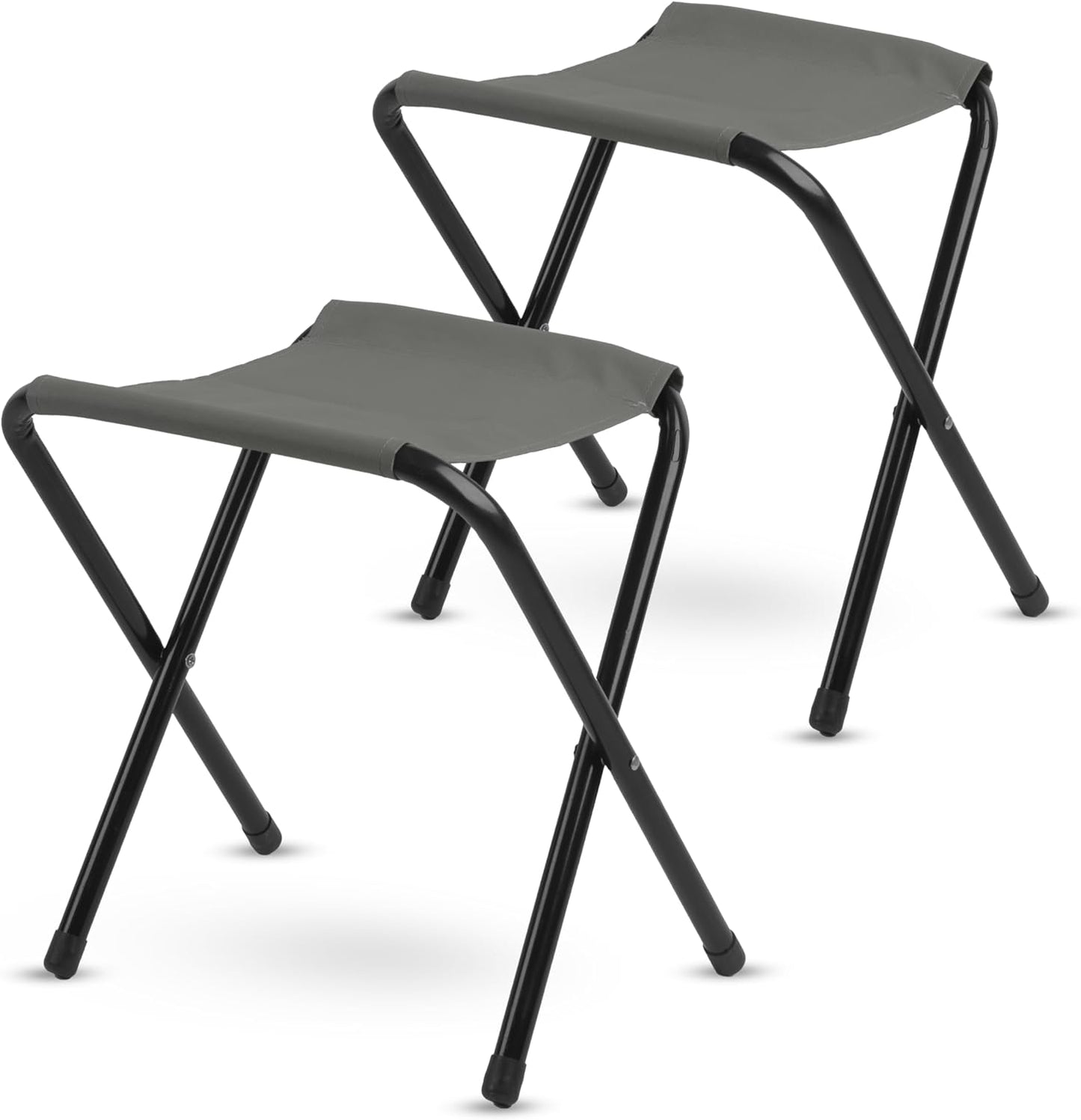 ROXFORM Foldable Camping Stool - Load Capacity up to 100 kg - Lightweight Stool for Adult with Stable Metal Foot - Portable Seat for Fishing Hiking Beach BBQ Picnic & Travel - Red - Pack of 2