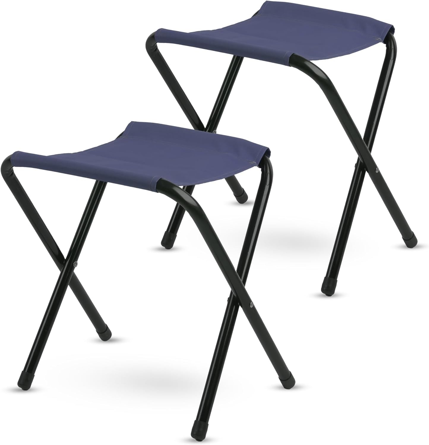 ROXFORM Foldable Camping Stool - Load Capacity up to 100 kg - Lightweight Stool for Adult with Stable Metal Foot - Portable Seat for Fishing Hiking Beach BBQ Picnic & Travel - Red - Pack of 2