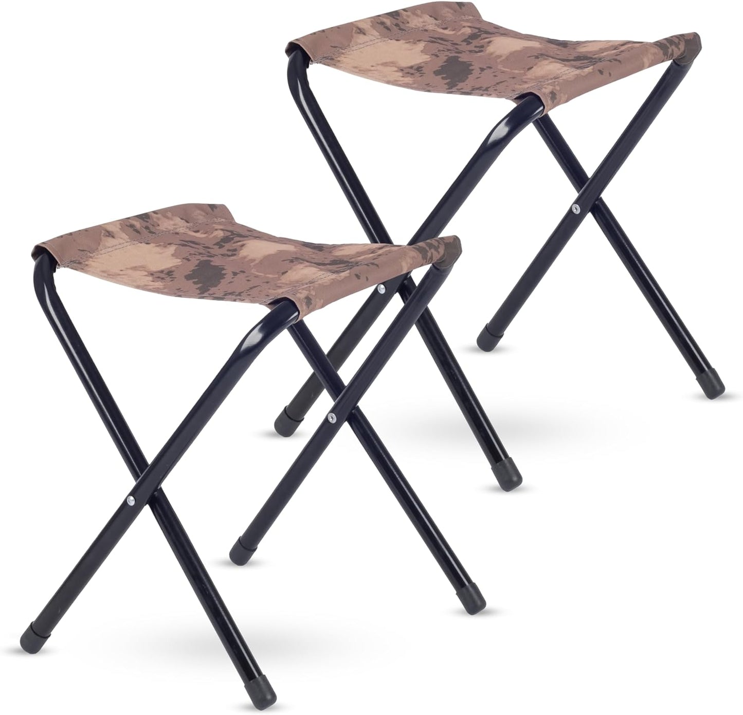 ROXFORM Foldable Camping Stool - Load Capacity up to 100 kg - Lightweight Stool for Adult with Stable Metal Foot - Portable Seat for Fishing Hiking Beach BBQ Picnic & Travel - Red - Pack of 2
